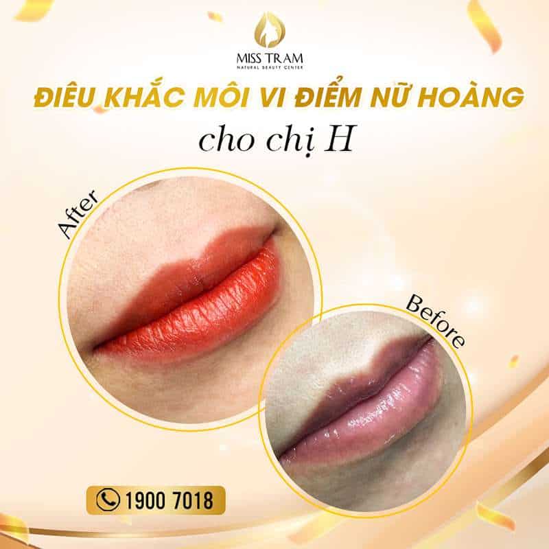 Điêu khắc môi vi điểm nữ hoàng cho chị H