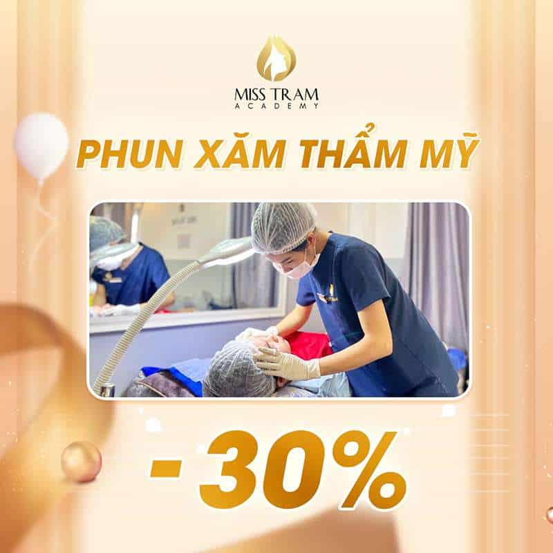 Giảm 30% khi học Khóa Phun Xăm 