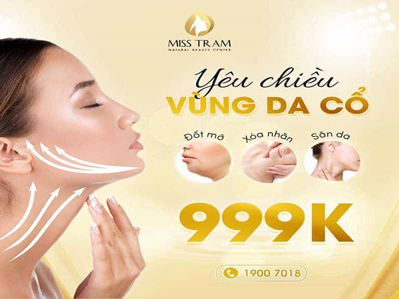 Yêu Chiều Vùng Da Cổ – Đốt Mỡ, Săn Da, Xóa Nhăn 999K