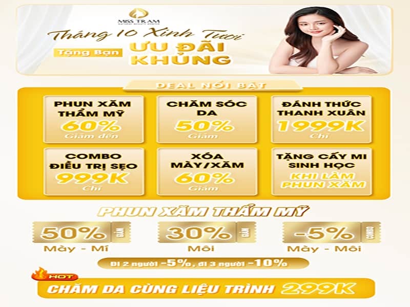 Thêm Xinh Tươi Với Ưu Đãi Tháng 10 Cực Hot