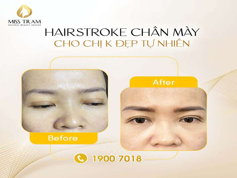 Hairstroke Chân Mày Cho Chị K Đẹp Tự Nhiên