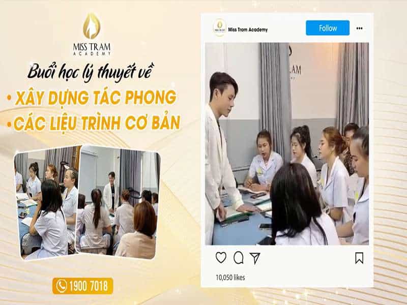 Học Lý Thuyết Về Xây Dựng Tác Phong & Liệu Trình Chăm Da Cơ Bản