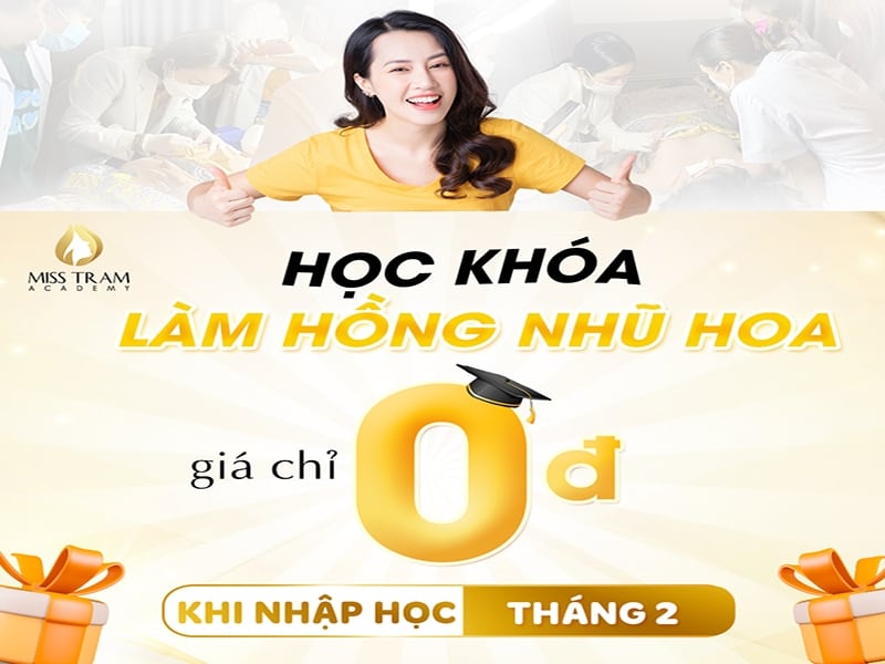 Khóa Học Làm Hồng Nhũ Hoa Siêu Hot Tại Miss Tram