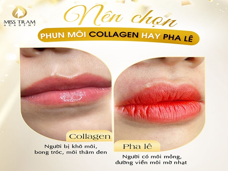 Nên Chọn Phun Môi Collagen Hay Pha Lê?