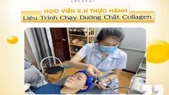 Học Viên K.N Thực Hành Liệu Trình Chạy Dưỡng Chất Collagen