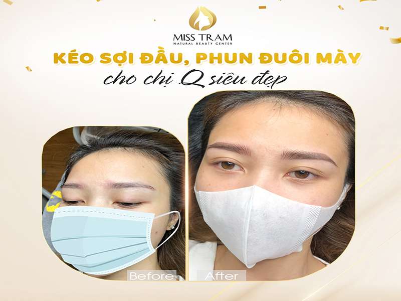 Kéo Sợi Đầu, Phun Đuôi Mày Cho Chị Q Siêu Đẹp