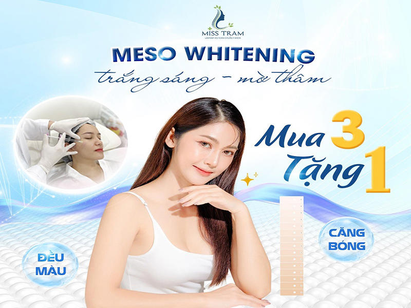 MESO WHITENING – Trắng Sáng, Mờ Thâm: Mua 3 Tặng 1