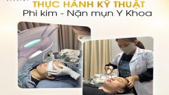 Lớp Chăm Sóc Da Thực Hành Kỹ Thuật Nặn Mụn, Phi Kim Trên Làn Da Mẫu