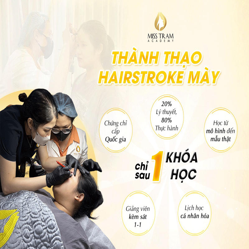 Hairstrokes Chuyên Nghiệp Chỉ Sau 1 Khóa Học
